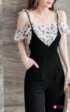 吊带连体裤的搭配