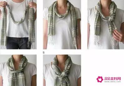 围巾的20种系法图解
