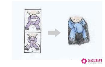 围巾怎么围好看图解