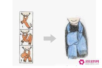 围巾怎么围好看图解