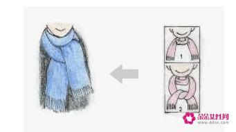 围巾怎么围好看图解