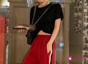 阔腿裤夏天搭配图片