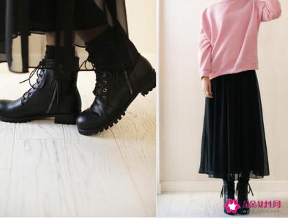 马丁靴时尚搭配图片女