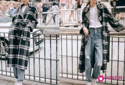 格子大衣搭配什么裤子和鞋子