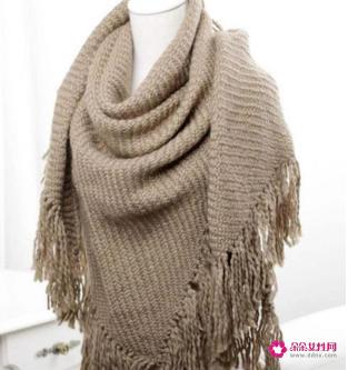 大三角围巾的系法图解