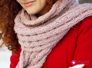 大三角围巾的系法图解