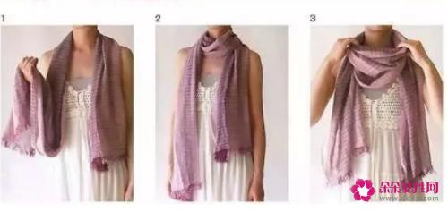 大方形丝巾的20种系法图解