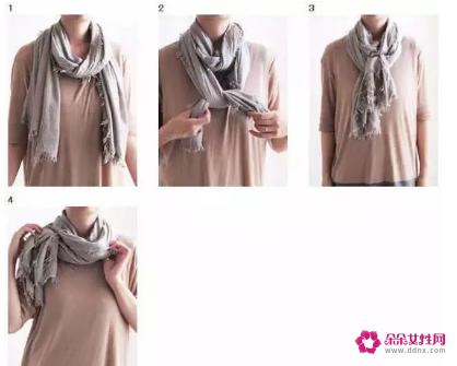 大方形丝巾的20种系法图解