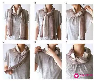 大方形丝巾的20种系法图解