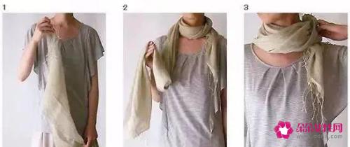 大方形丝巾的20种系法图解