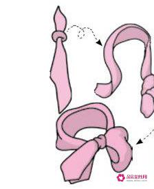 小方丝巾最常见的几种系法