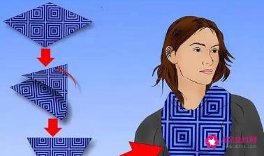 三角丝巾的18种系法视频