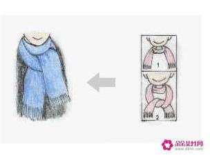 长丝巾的几种系法图解
