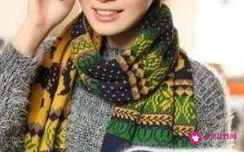 韩式系围巾的方法图解