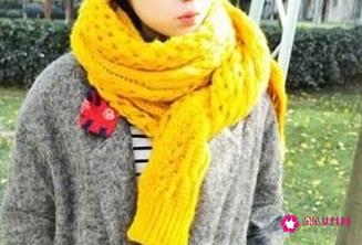 韩式系围巾的方法图解