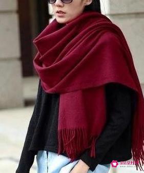 韩式系围巾的方法图解