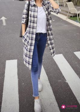 黑白格子衫搭配