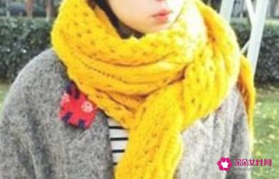 韩式系围巾的多种方法