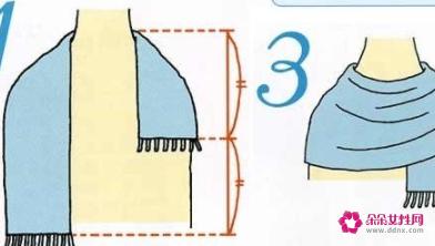 韩式系围巾的多种方法