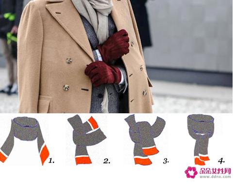 男士围巾的系法教程