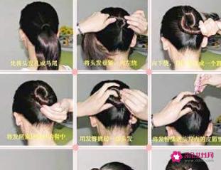 发夹怎么盘发