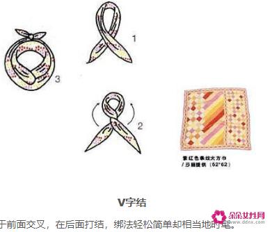 正方形丝巾的系法图解