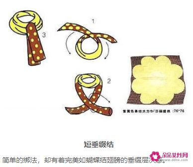 正方形丝巾的系法图解
