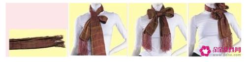 正方形丝巾的系法图解
