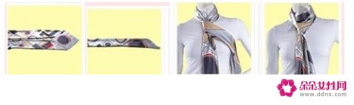 正方形丝巾的系法图解