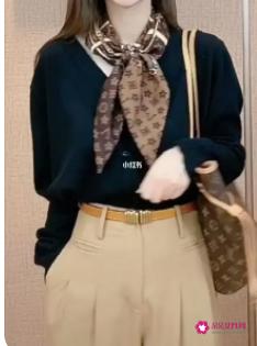 长丝巾的几种系法