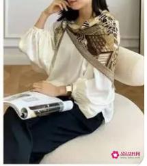 长丝巾的几种系法