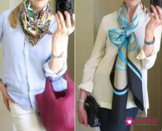 长丝巾的几种系法