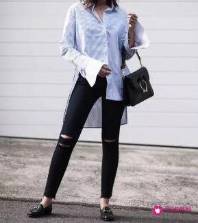 长款衬衫新穿法