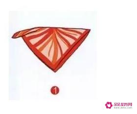 三角方巾的戴法及图解