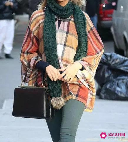 厚长围巾的各种围法