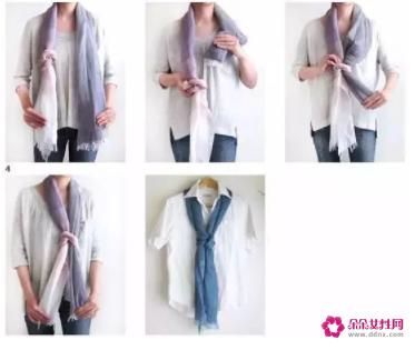 厚长围巾的各种围法