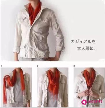 厚长围巾的各种围法