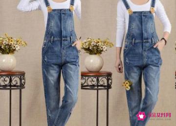 牛仔背带裙秋冬搭配全身图