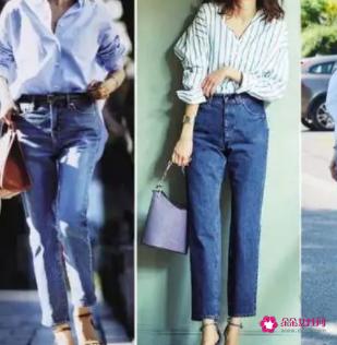 浅蓝色牛仔裤经典的搭配