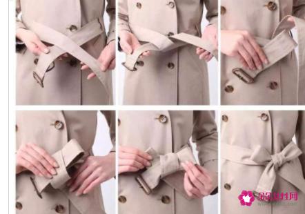 各种腰带的系法图解蝴蝶结