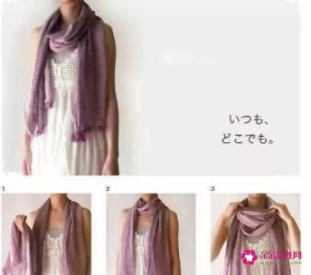 围巾的围法图解