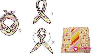 小方巾怎么系好看