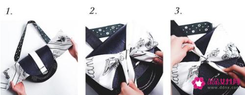 小方巾怎么系好看