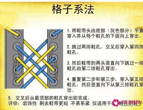 运动鞋鞋带的24种系法图解