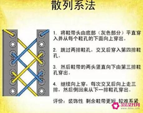 运动鞋鞋带的24种系法图解