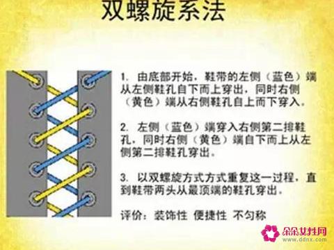 运动鞋鞋带的24种系法图解