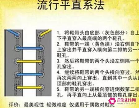 运动鞋鞋带的24种系法图解