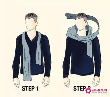 男士围巾的方法