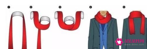 男士围巾的方法