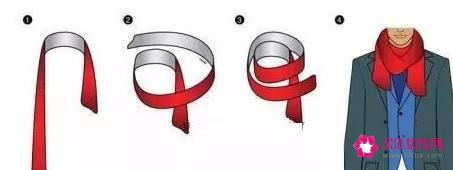 男士围巾的方法